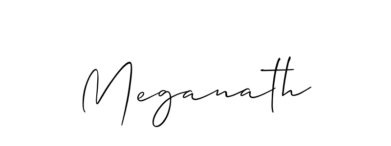 Make a beautiful signature design for name Meganath. With this signature (Allison_Script) style, you can create a handwritten signature for free. Meganath signature style 2 images and pictures png