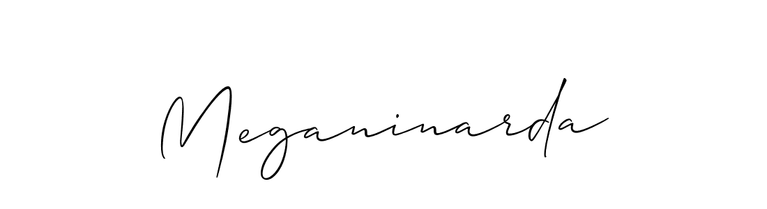 How to make Meganinarda signature? Allison_Script is a professional autograph style. Create handwritten signature for Meganinarda name. Meganinarda signature style 2 images and pictures png