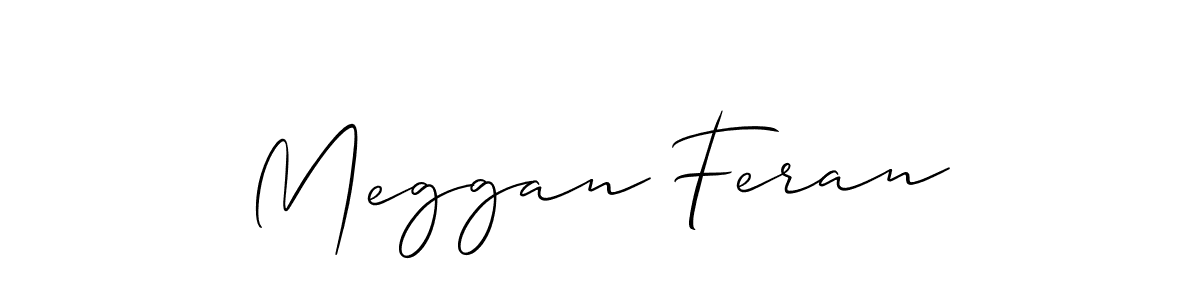 It looks lik you need a new signature style for name Meggan Feran. Design unique handwritten (Allison_Script) signature with our free signature maker in just a few clicks. Meggan Feran signature style 2 images and pictures png