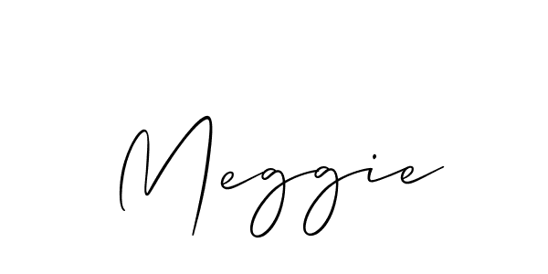 Make a beautiful signature design for name Meggie. With this signature (Allison_Script) style, you can create a handwritten signature for free. Meggie signature style 2 images and pictures png