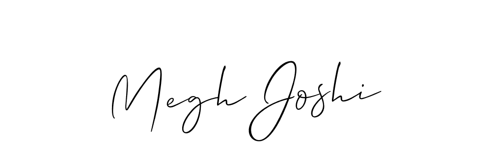 Also You can easily find your signature by using the search form. We will create Megh Joshi name handwritten signature images for you free of cost using Allison_Script sign style. Megh Joshi signature style 2 images and pictures png