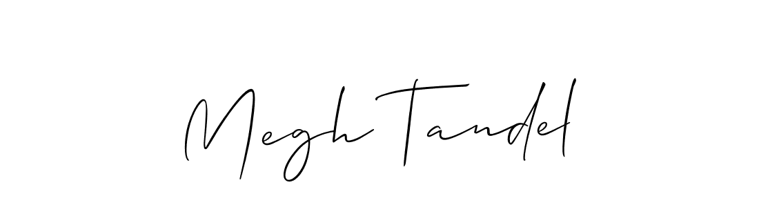 if you are searching for the best signature style for your name Megh Tandel. so please give up your signature search. here we have designed multiple signature styles  using Allison_Script. Megh Tandel signature style 2 images and pictures png