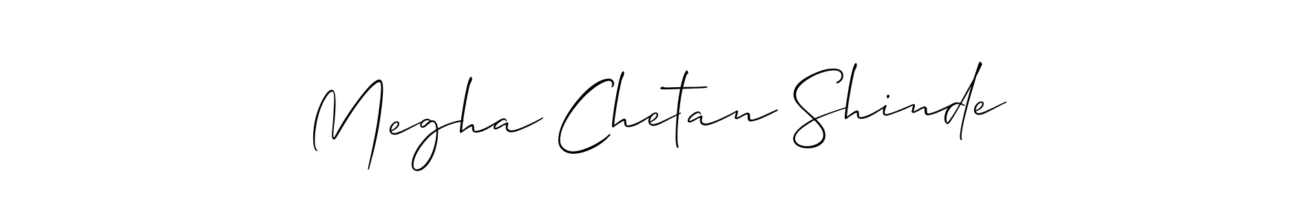 Design your own signature with our free online signature maker. With this signature software, you can create a handwritten (Allison_Script) signature for name Megha Chetan Shinde. Megha Chetan Shinde signature style 2 images and pictures png