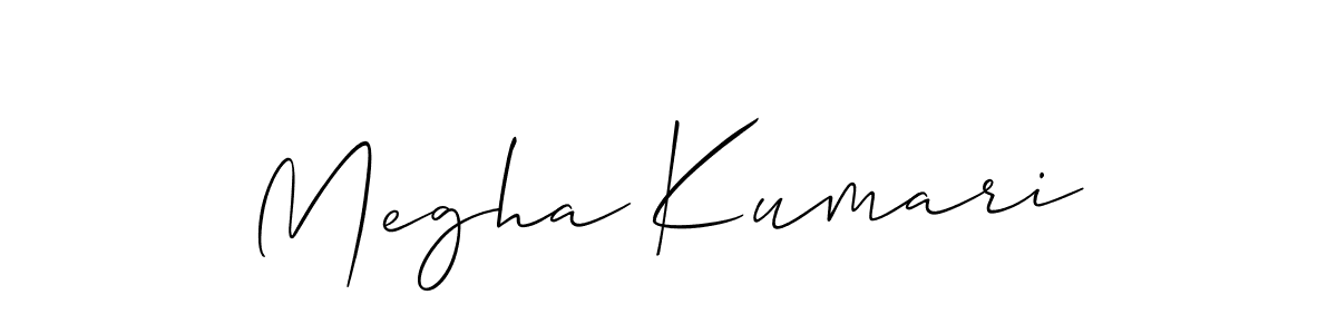 Also You can easily find your signature by using the search form. We will create Megha Kumari name handwritten signature images for you free of cost using Allison_Script sign style. Megha Kumari signature style 2 images and pictures png