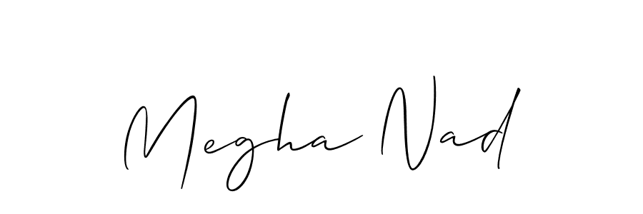 Design your own signature with our free online signature maker. With this signature software, you can create a handwritten (Allison_Script) signature for name Megha Nad. Megha Nad signature style 2 images and pictures png