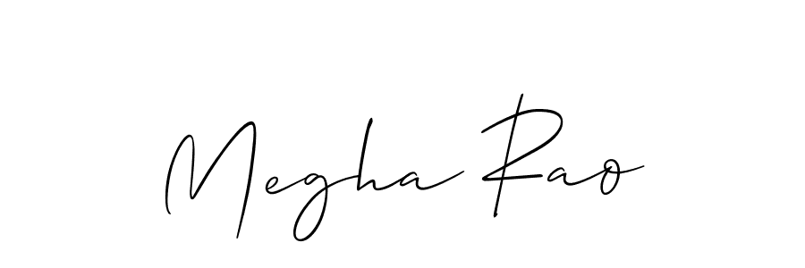 Create a beautiful signature design for name Megha Rao. With this signature (Allison_Script) fonts, you can make a handwritten signature for free. Megha Rao signature style 2 images and pictures png