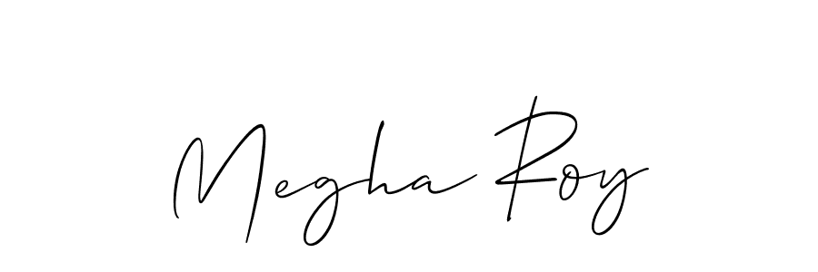 Create a beautiful signature design for name Megha Roy. With this signature (Allison_Script) fonts, you can make a handwritten signature for free. Megha Roy signature style 2 images and pictures png