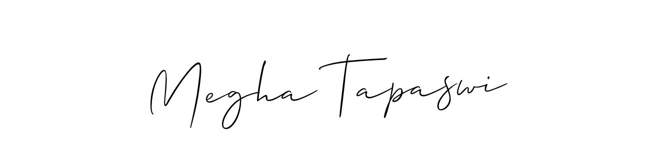 Also we have Megha Tapaswi name is the best signature style. Create professional handwritten signature collection using Allison_Script autograph style. Megha Tapaswi signature style 2 images and pictures png