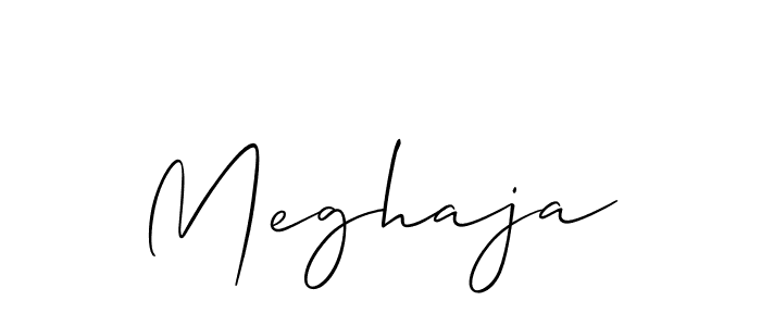 Make a beautiful signature design for name Meghaja. With this signature (Allison_Script) style, you can create a handwritten signature for free. Meghaja signature style 2 images and pictures png