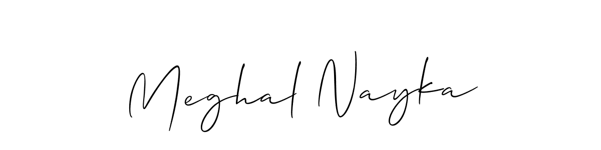 Meghal Nayka stylish signature style. Best Handwritten Sign (Allison_Script) for my name. Handwritten Signature Collection Ideas for my name Meghal Nayka. Meghal Nayka signature style 2 images and pictures png