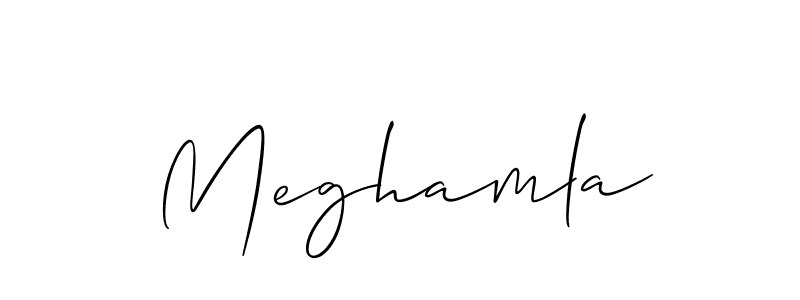 Best and Professional Signature Style for Meghamla. Allison_Script Best Signature Style Collection. Meghamla signature style 2 images and pictures png