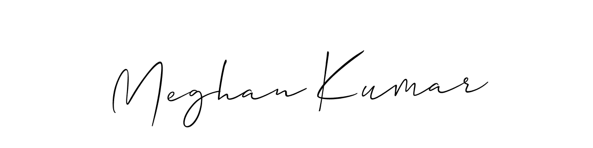 Use a signature maker to create a handwritten signature online. With this signature software, you can design (Allison_Script) your own signature for name Meghan Kumar. Meghan Kumar signature style 2 images and pictures png