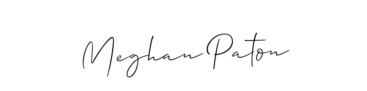 Make a beautiful signature design for name Meghan Paton. With this signature (Allison_Script) style, you can create a handwritten signature for free. Meghan Paton signature style 2 images and pictures png