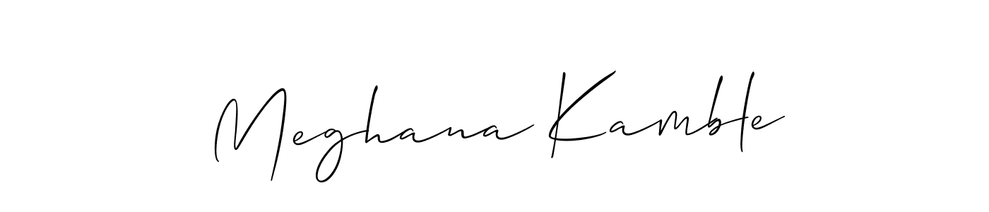 Meghana Kamble stylish signature style. Best Handwritten Sign (Allison_Script) for my name. Handwritten Signature Collection Ideas for my name Meghana Kamble. Meghana Kamble signature style 2 images and pictures png