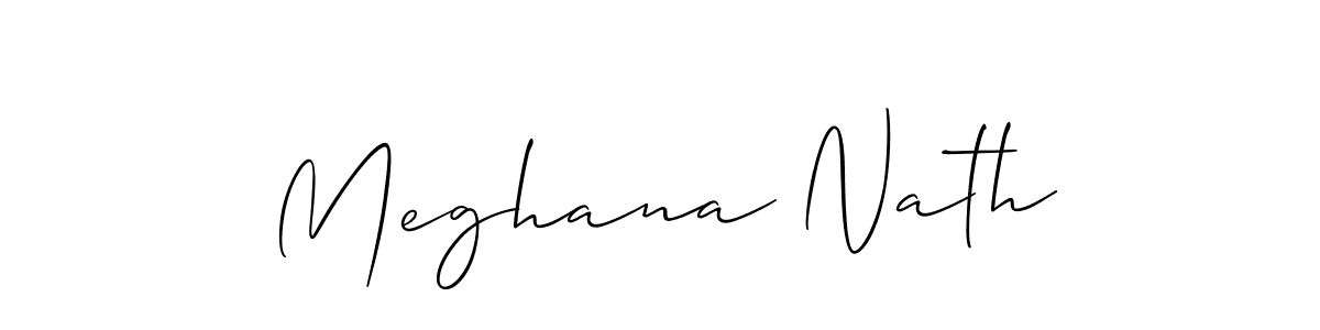 Also You can easily find your signature by using the search form. We will create Meghana Nath name handwritten signature images for you free of cost using Allison_Script sign style. Meghana Nath signature style 2 images and pictures png