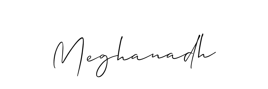 Design your own signature with our free online signature maker. With this signature software, you can create a handwritten (Allison_Script) signature for name Meghanadh. Meghanadh signature style 2 images and pictures png