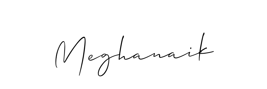 Design your own signature with our free online signature maker. With this signature software, you can create a handwritten (Allison_Script) signature for name Meghanaik. Meghanaik signature style 2 images and pictures png