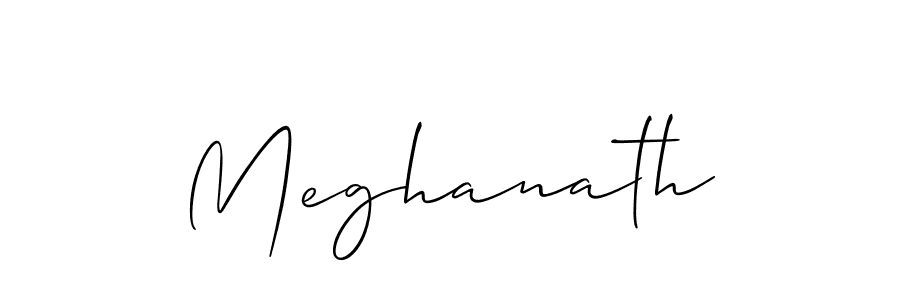 Design your own signature with our free online signature maker. With this signature software, you can create a handwritten (Allison_Script) signature for name Meghanath. Meghanath signature style 2 images and pictures png