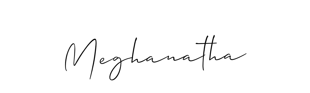 Make a beautiful signature design for name Meghanatha. With this signature (Allison_Script) style, you can create a handwritten signature for free. Meghanatha signature style 2 images and pictures png