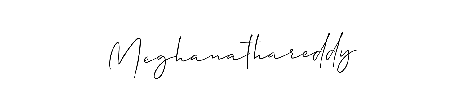 Make a beautiful signature design for name Meghanathareddy. With this signature (Allison_Script) style, you can create a handwritten signature for free. Meghanathareddy signature style 2 images and pictures png