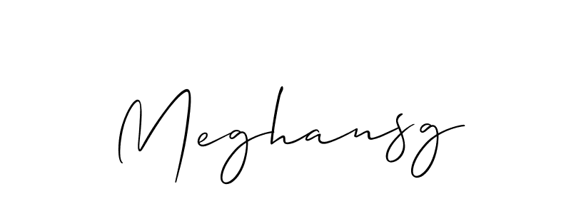 Use a signature maker to create a handwritten signature online. With this signature software, you can design (Allison_Script) your own signature for name Meghansg. Meghansg signature style 2 images and pictures png