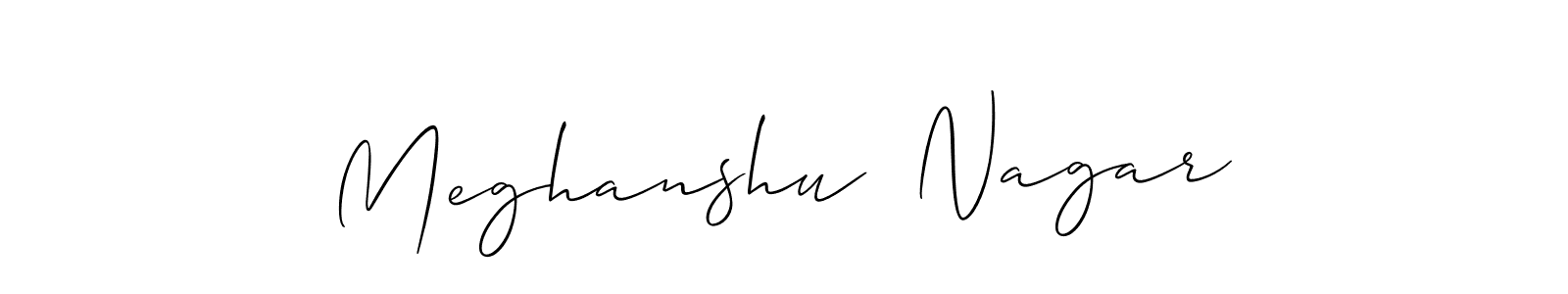 How to make Meghanshu  Nagar signature? Allison_Script is a professional autograph style. Create handwritten signature for Meghanshu  Nagar name. Meghanshu  Nagar signature style 2 images and pictures png
