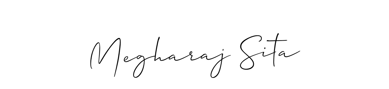 Make a beautiful signature design for name Megharaj Sita. With this signature (Allison_Script) style, you can create a handwritten signature for free. Megharaj Sita signature style 2 images and pictures png