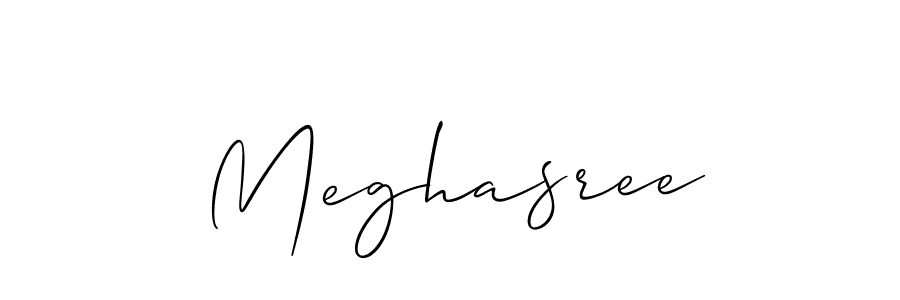 Allison_Script is a professional signature style that is perfect for those who want to add a touch of class to their signature. It is also a great choice for those who want to make their signature more unique. Get Meghasree name to fancy signature for free. Meghasree signature style 2 images and pictures png