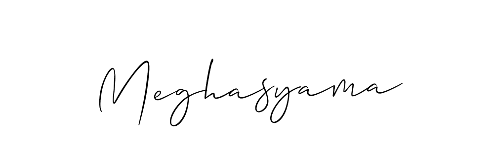 if you are searching for the best signature style for your name Meghasyama. so please give up your signature search. here we have designed multiple signature styles  using Allison_Script. Meghasyama signature style 2 images and pictures png