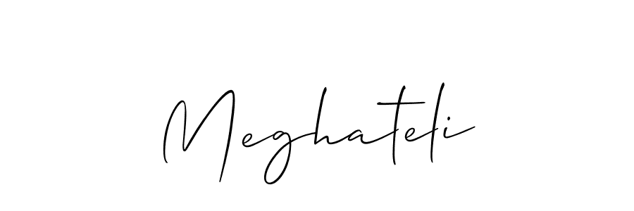 How to make Meghateli signature? Allison_Script is a professional autograph style. Create handwritten signature for Meghateli name. Meghateli signature style 2 images and pictures png