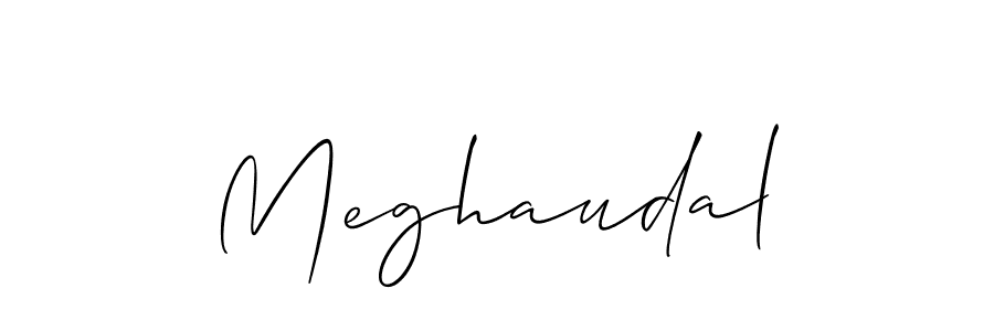 Also we have Meghaudal name is the best signature style. Create professional handwritten signature collection using Allison_Script autograph style. Meghaudal signature style 2 images and pictures png