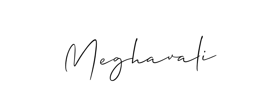 Create a beautiful signature design for name Meghavali. With this signature (Allison_Script) fonts, you can make a handwritten signature for free. Meghavali signature style 2 images and pictures png