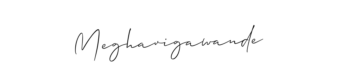 How to make Meghavigawande name signature. Use Allison_Script style for creating short signs online. This is the latest handwritten sign. Meghavigawande signature style 2 images and pictures png