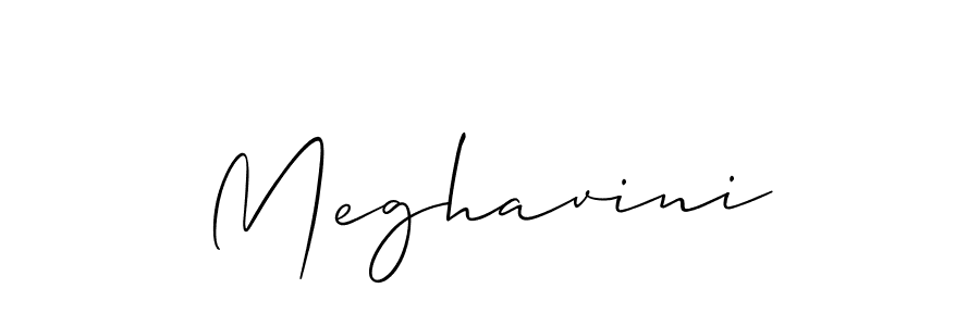 How to make Meghavini signature? Allison_Script is a professional autograph style. Create handwritten signature for Meghavini name. Meghavini signature style 2 images and pictures png