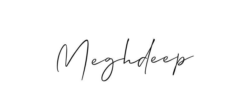 How to make Meghdeep signature? Allison_Script is a professional autograph style. Create handwritten signature for Meghdeep name. Meghdeep signature style 2 images and pictures png