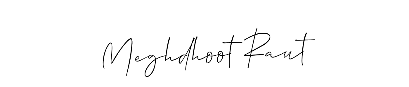 How to make Meghdhoot Raut signature? Allison_Script is a professional autograph style. Create handwritten signature for Meghdhoot Raut name. Meghdhoot Raut signature style 2 images and pictures png