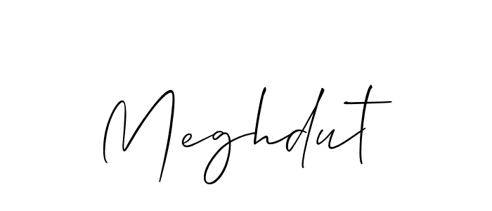 It looks lik you need a new signature style for name Meghdut. Design unique handwritten (Allison_Script) signature with our free signature maker in just a few clicks. Meghdut signature style 2 images and pictures png