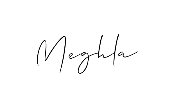 The best way (Allison_Script) to make a short signature is to pick only two or three words in your name. The name Meghla include a total of six letters. For converting this name. Meghla signature style 2 images and pictures png