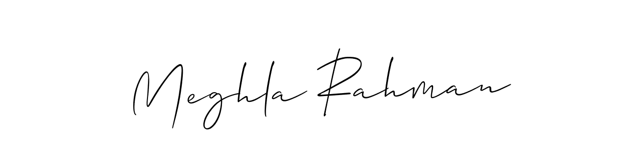 Check out images of Autograph of Meghla Rahman name. Actor Meghla Rahman Signature Style. Allison_Script is a professional sign style online. Meghla Rahman signature style 2 images and pictures png