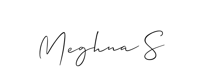 How to make Meghna S signature? Allison_Script is a professional autograph style. Create handwritten signature for Meghna S name. Meghna S signature style 2 images and pictures png