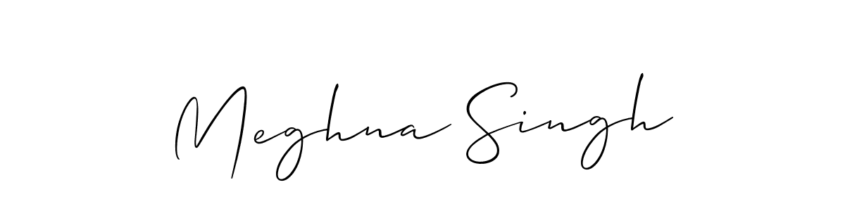 Create a beautiful signature design for name Meghna Singh. With this signature (Allison_Script) fonts, you can make a handwritten signature for free. Meghna Singh signature style 2 images and pictures png