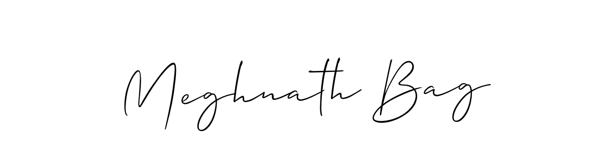 if you are searching for the best signature style for your name Meghnath Bag. so please give up your signature search. here we have designed multiple signature styles  using Allison_Script. Meghnath Bag signature style 2 images and pictures png
