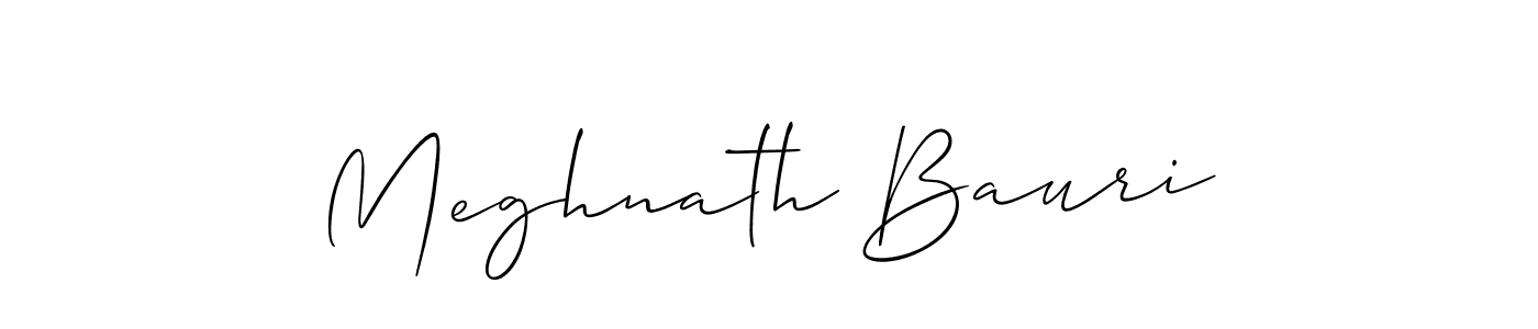 You should practise on your own different ways (Allison_Script) to write your name (Meghnath Bauri) in signature. don't let someone else do it for you. Meghnath Bauri signature style 2 images and pictures png