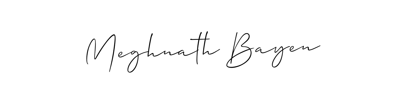 Design your own signature with our free online signature maker. With this signature software, you can create a handwritten (Allison_Script) signature for name Meghnath Bayen. Meghnath Bayen signature style 2 images and pictures png
