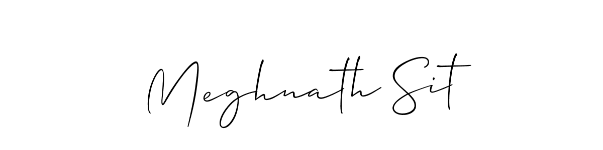It looks lik you need a new signature style for name Meghnath Sit. Design unique handwritten (Allison_Script) signature with our free signature maker in just a few clicks. Meghnath Sit signature style 2 images and pictures png