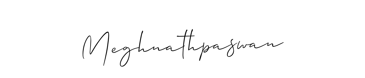 Design your own signature with our free online signature maker. With this signature software, you can create a handwritten (Allison_Script) signature for name Meghnathpaswan. Meghnathpaswan signature style 2 images and pictures png