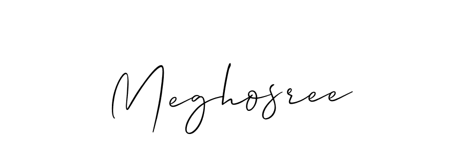 It looks lik you need a new signature style for name Meghosree. Design unique handwritten (Allison_Script) signature with our free signature maker in just a few clicks. Meghosree signature style 2 images and pictures png