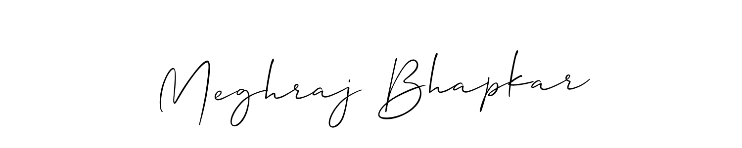 Allison_Script is a professional signature style that is perfect for those who want to add a touch of class to their signature. It is also a great choice for those who want to make their signature more unique. Get Meghraj Bhapkar name to fancy signature for free. Meghraj Bhapkar signature style 2 images and pictures png