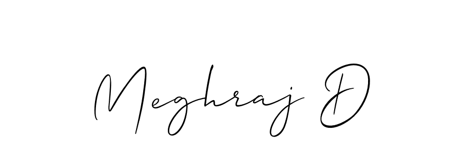 Also we have Meghraj D name is the best signature style. Create professional handwritten signature collection using Allison_Script autograph style. Meghraj D signature style 2 images and pictures png