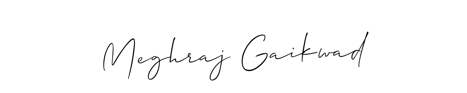 The best way (Allison_Script) to make a short signature is to pick only two or three words in your name. The name Meghraj Gaikwad include a total of six letters. For converting this name. Meghraj Gaikwad signature style 2 images and pictures png